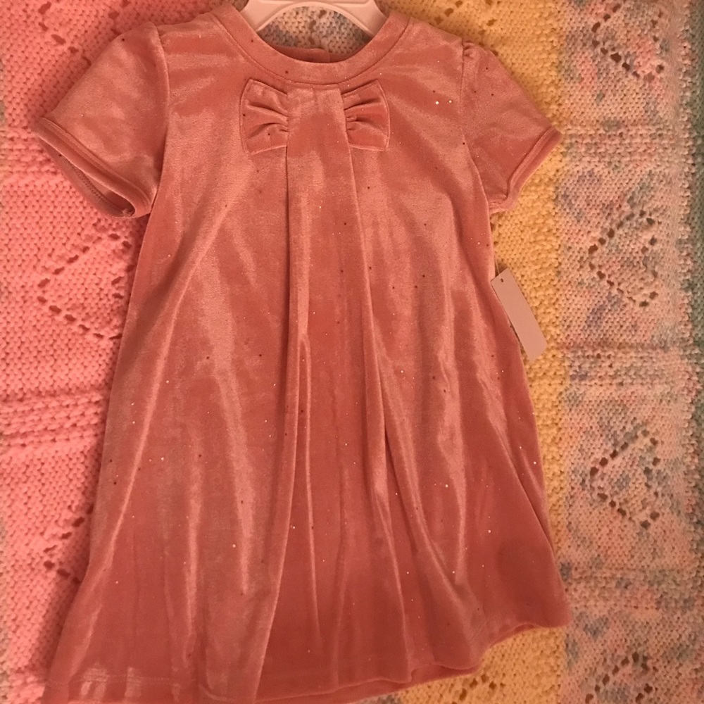 Velour pink dress
